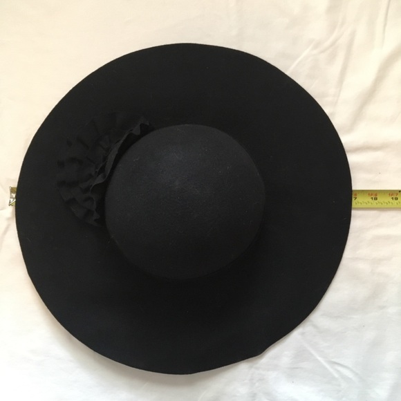 Cynthia Rowley Black Wool Floppy Hat - Picture 6 of 6